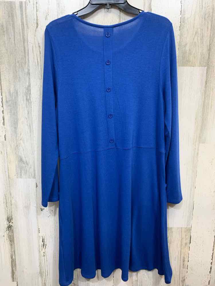 NWT CHICO'S Tops Size 1 Royal Blue LONG SLEEVES Blouse