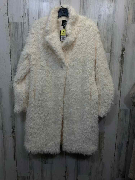 NWT ART CLASS JACKETS / COATS Size XXL Cream LONG SLEEVES FAUX FUR JACKET