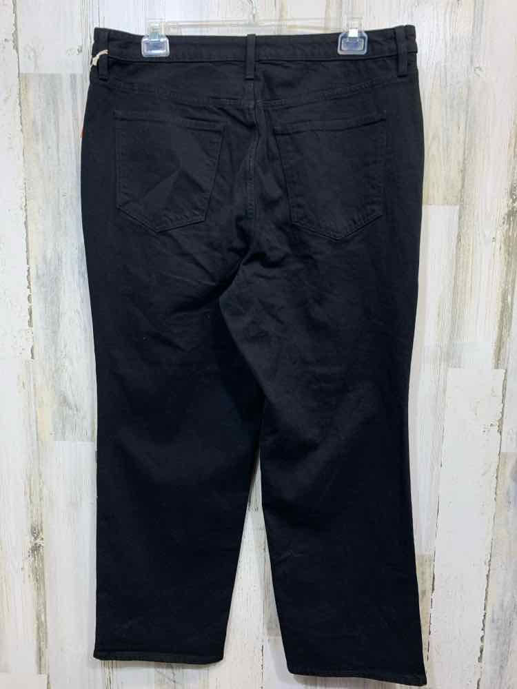 NWT Size 17 UNIVERSAL THREADS BOTTOMS Black Denim Jeans/HIGHEST RISE-STRAIGHT LE