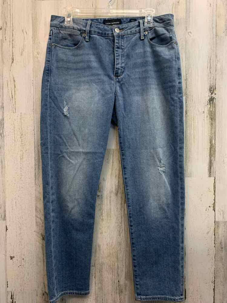 Size 10/30 LUCKY BOTTOMS LT BLUE Denim STRAIGHT Jeans