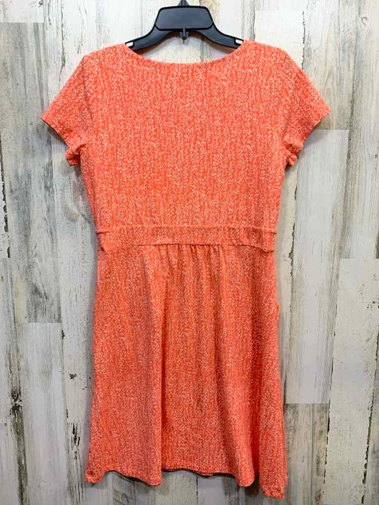 LL BEAN Dresses and Skirts Size M PEACH/WHITE Floral SLEEVELESS Dress