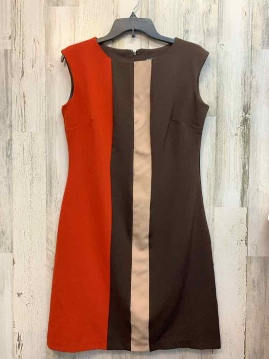 MADISON LEIGH Dresses and Skirts Size 6 BRN/TAN/RUST COLOR BLOCK Dress