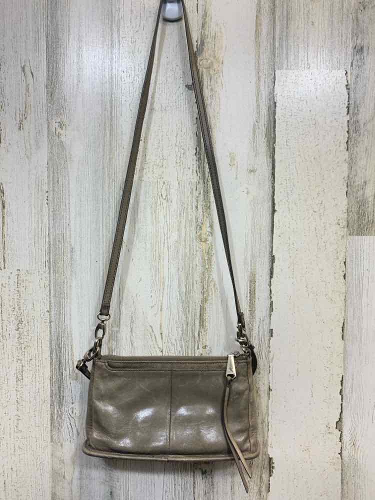 PRE-OWNED HOBO DARK GRAY Purse/SMALL MULTI POCKET DOUBLE STRAP