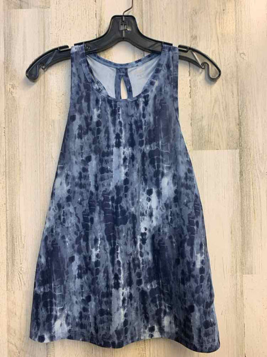 PRE-OWNED OLD NAVY ACTIVE Activewear Size XS BLU/WHT TIE DIE SLEEVELESS TOP