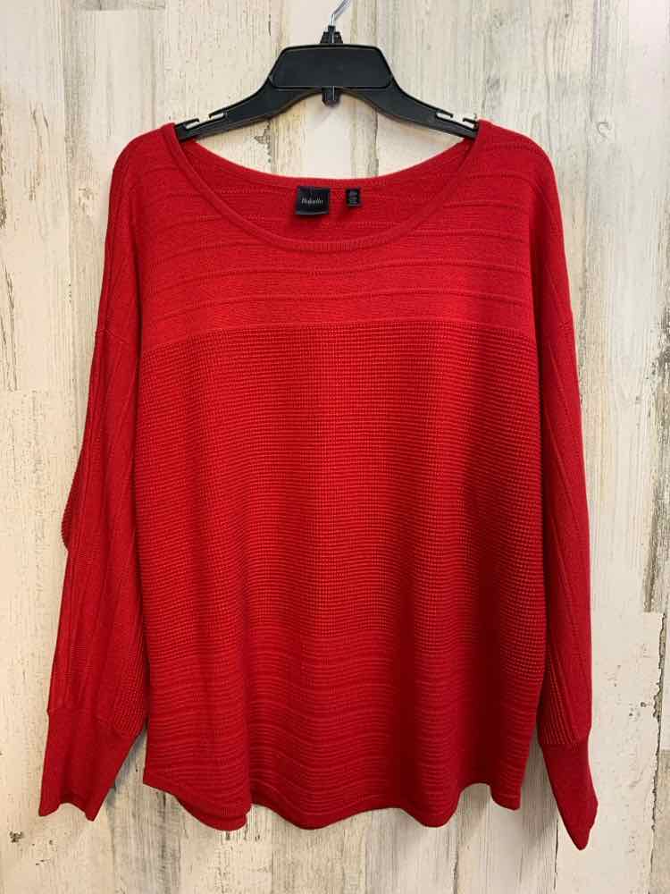 PRE-OWNED RAFAELLA Tops Size XL Red RIBBED LONG SLEEVES TOP