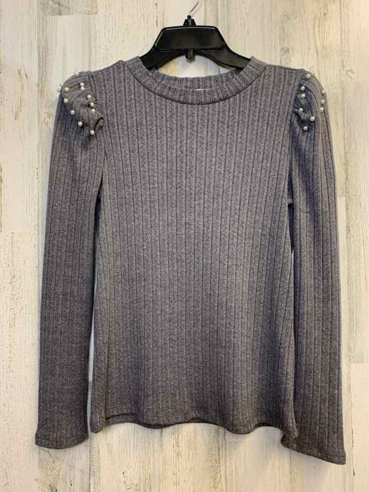 PRE-OWNED DESIGN STORY Tops Size S Gray Solid LONG SLEEVES TOP/GRAY SLEEVE TOP W