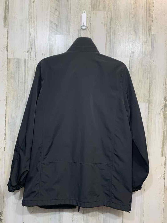PRE-OWNED LIZ CLAIBORNE JACKETS / COATS Size M Black Solid COAT Coat/BLACK ZIP U