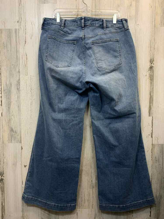 Size 14S TORRID BOTTOMS Blue Denim WIDE LEG Jeans