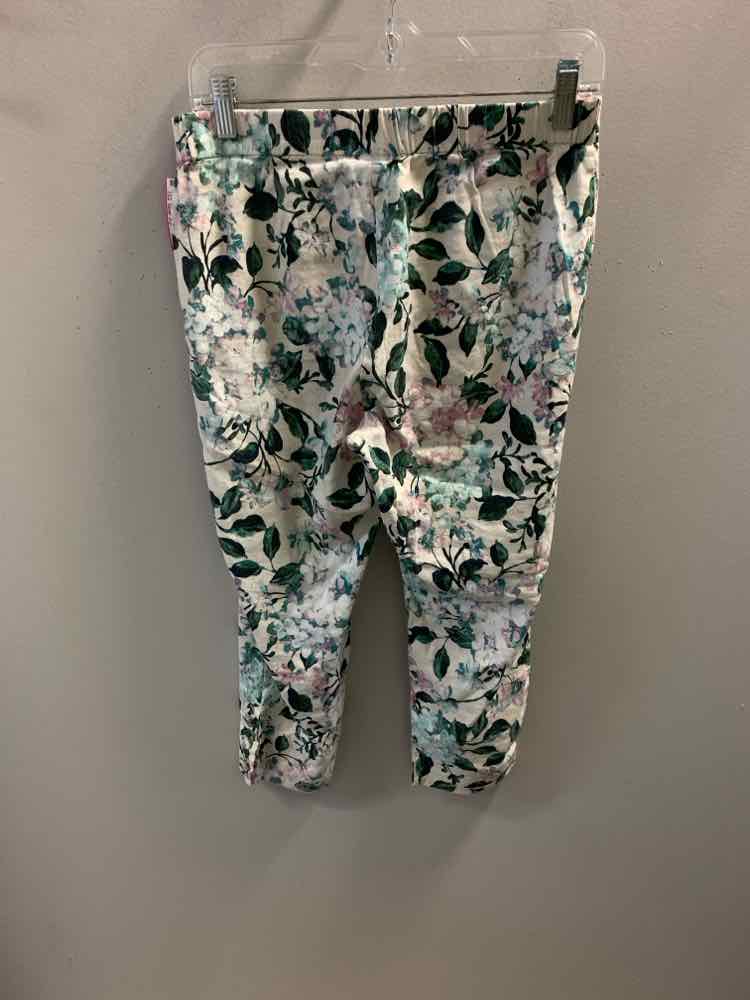 Size PS J JILL BOTTOMS White Floral Pants