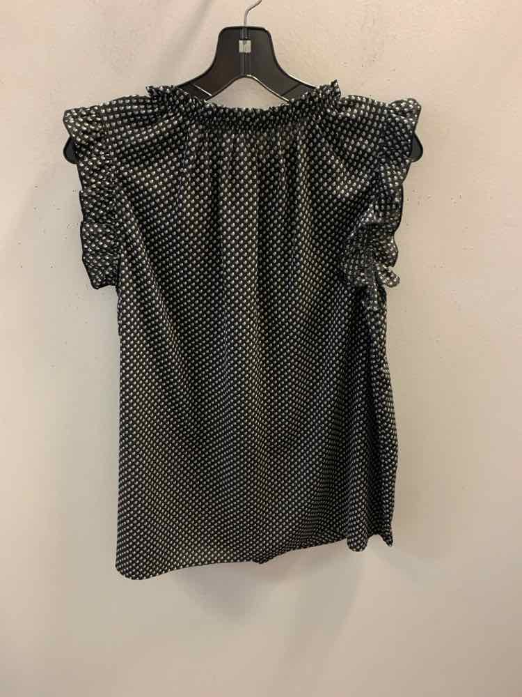 CES FEMME Tops Size L BLK/WHITE Floral TOP