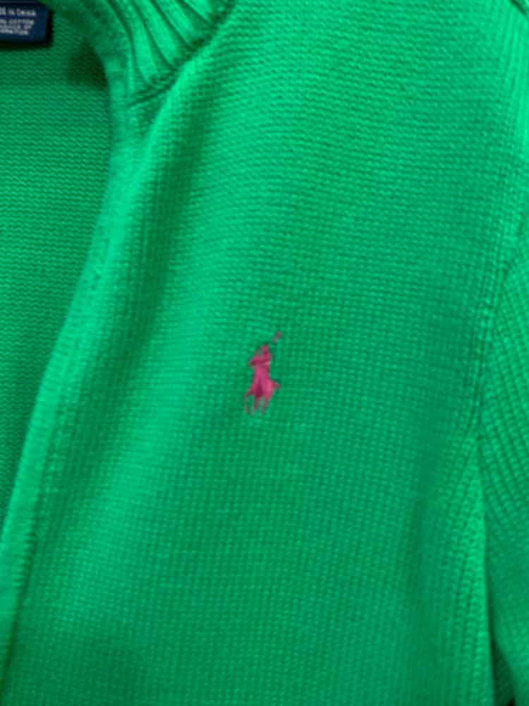PRE-OWNED RALPH LAUREN SPORT Tops Size L Green HIGH NECK SWEATER