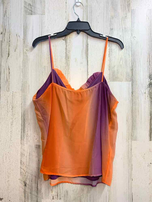 NWT ADRIENNE Tops Size L ORG/PUR CAMISOLE TOP
