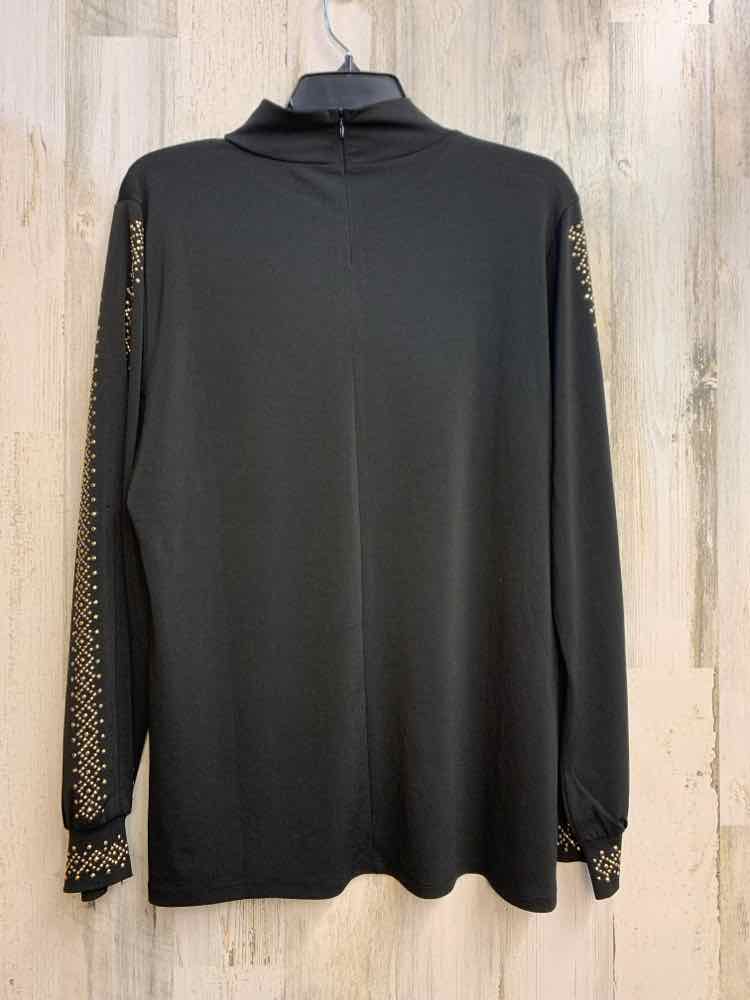 BELLDINI Tops Size L BLK/GOLD LONG SLEEVES TOP