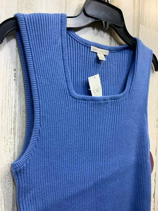 NWT CATO Tops Size XL CAROLINA BLUE RIBBED TANK TOP Tank Top/RIBBED CAROLINA BLU