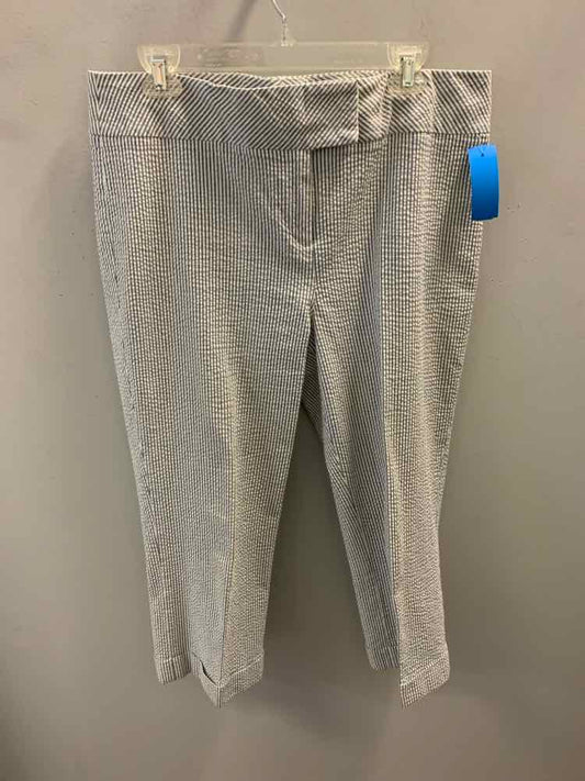 Size 14 VESTI BOTTOMS GRY/WHT Stripe CAPRI