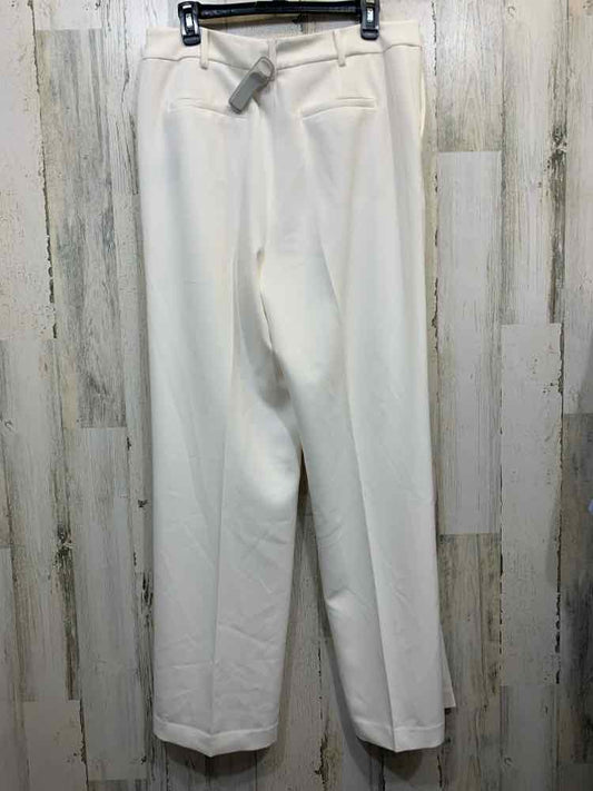 NWT Size 12 DONNA KARAN BOTTOMS Cream PLEATED/WIDE LEG PANTS