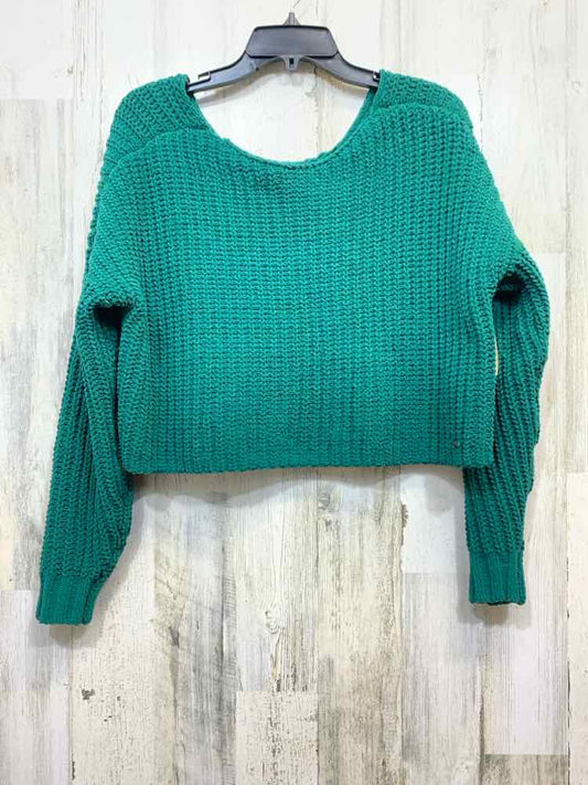 PRE-OWNED HOLLISTER Tops Size XS Emerald KNIT SWEATER Sweater/EMERALD KNIT CROP