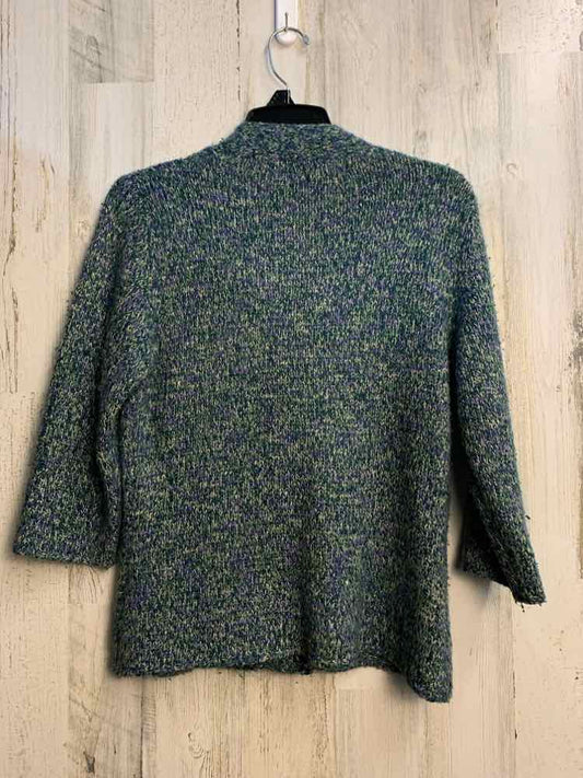 PRE-OWNED WIND RIVER Tops Size M GRN/BLU 3/4 SLEEVE Cardigan/V-NECK