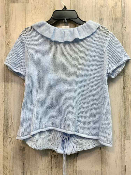 NWT WILD FABLE Tops Size M BABY BLUE KNITTING SHORT SLEEVES TOP/BABY BLUE KNITTE