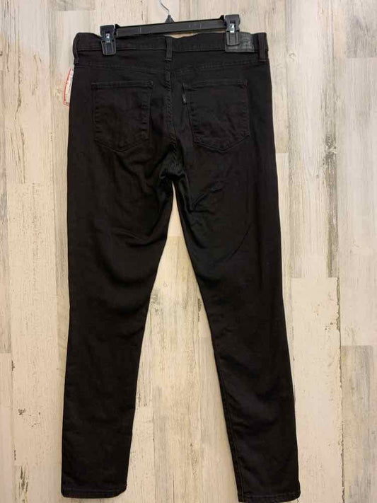 PRE-OWNED Size 12 LEVI'S BOTTOMS Black SKINNY Pants/SHAPING SKINNY JEANS