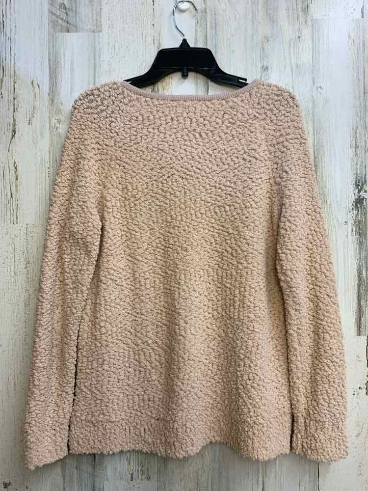 PRE-OWNED SONOMA Tops Size L Tan LONG SLEEVES TOP/SOFT V-NECK