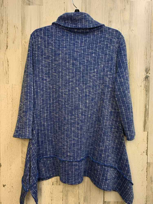 MSK Tops Size XL Blue MARLED TUNIC TOP