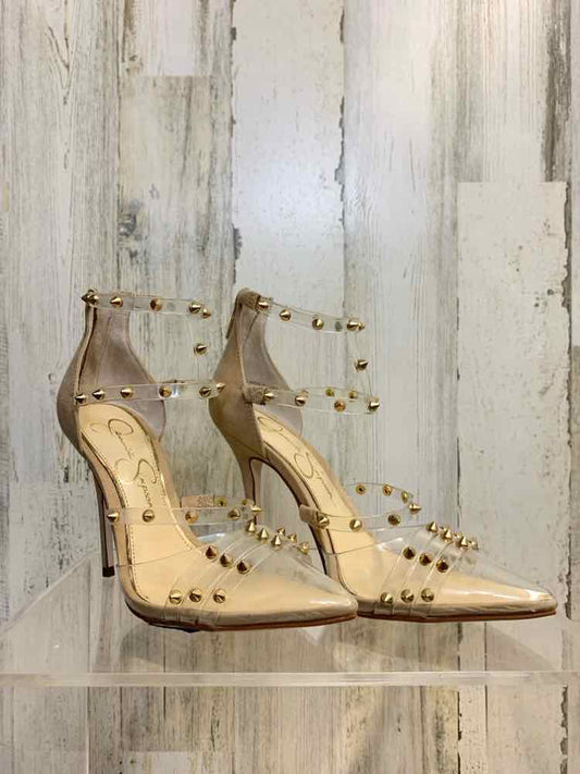 NWT JESSICA SIMPSON SHOES Shoe Size 5.5 NUDE/CLEAR STILETTO Shoes