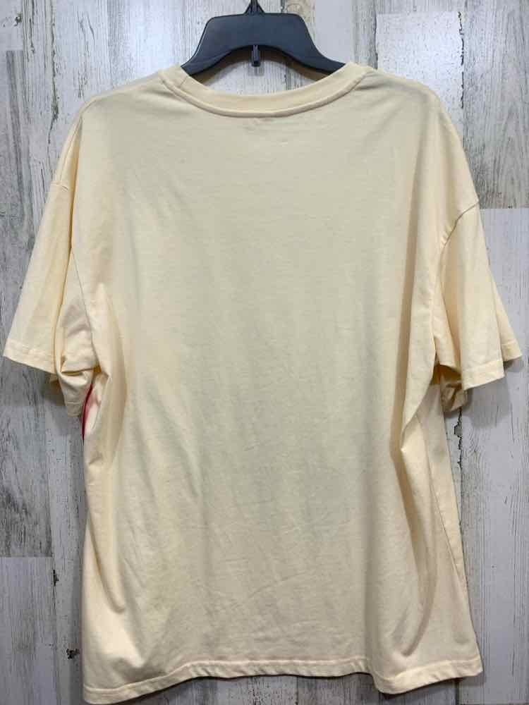 PRE-OWNED Size L Tops CREAM SHIRT W/ PUMPKIN/BOW DECALS