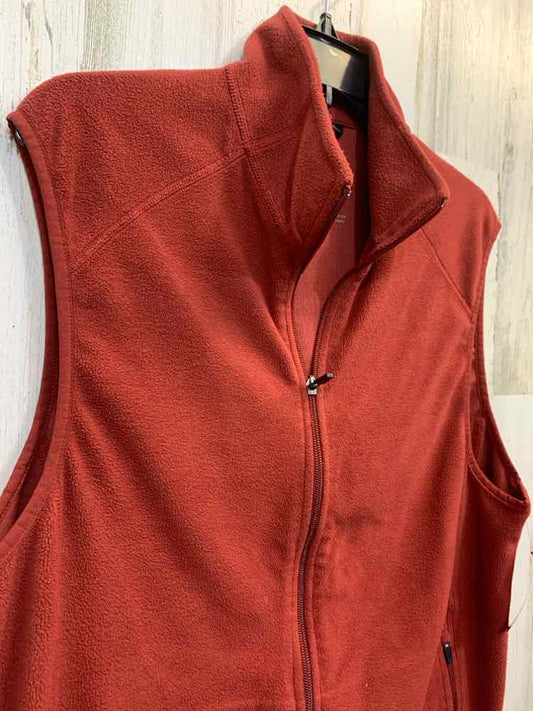 PRE-OWNED LLBEAN JACKETS / COATS Size M BRICK Solid VEST Jacket/BRICK COLORED FL