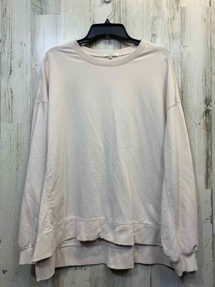 PRE-OWNED Z SUPPLY Tops Size M Cream Solid SWEATER Sweater/LIGHT WEIGHT LONG SLE