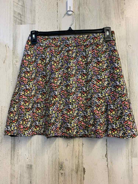 LOFT Dresses and Skirts Size M BLK/PINK/YELLOW Floral MINI Skirt