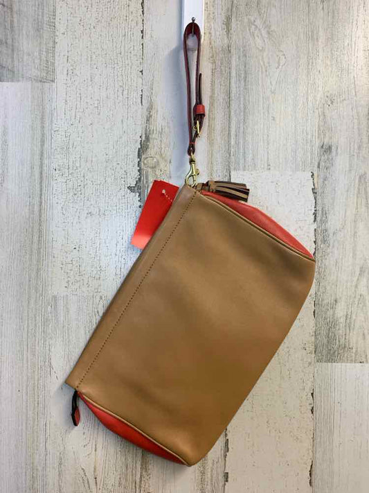 PRE-OWNED COACH TAN/NVY/RED Purse