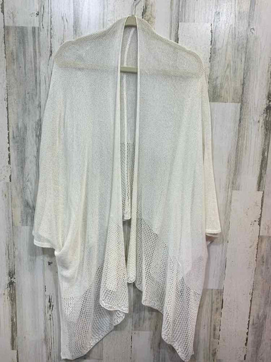 PRE-OWNED Tops Size One Size White Lace SHORT SLEEVES Cardigan/BAT SLEEVE/ OPEN