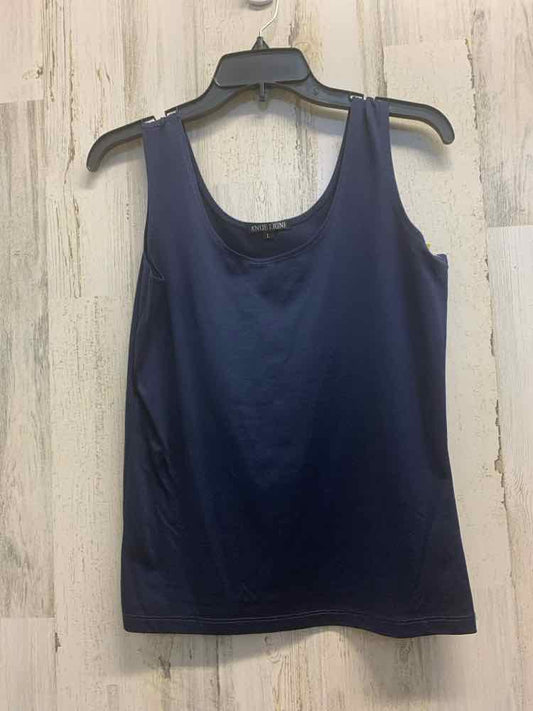 PRE-OWNED ANUE LIGNE Tops Size L Navy Solid TANK TOP Tank Top/NAVY TANK TOP