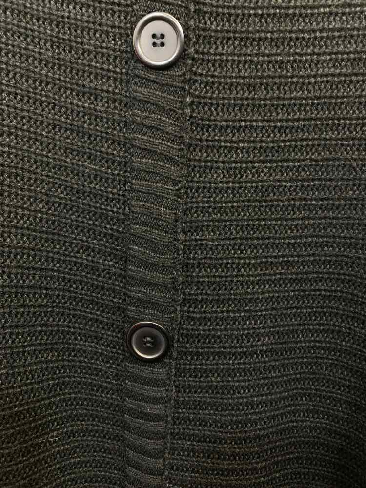 PRE-OWNED LOVE CHANGE PLUS SIZES Size 2X Black CABLE KNIT BAT SLEEVES TOP/BUTTON