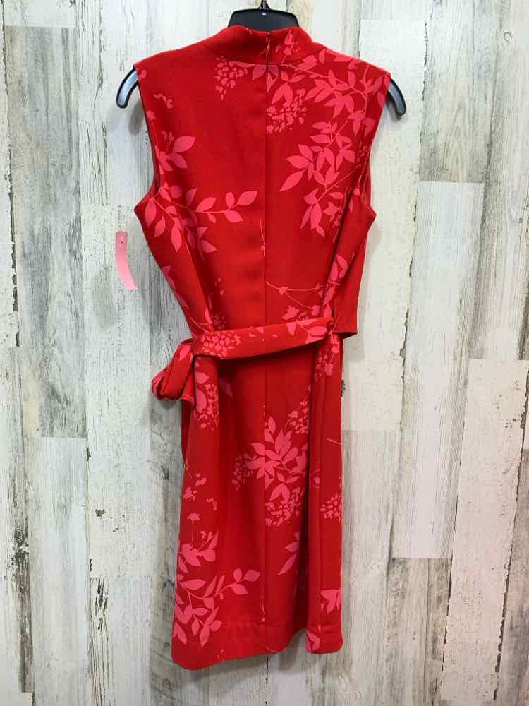 PRE-OWNED JONES NEW YORK Dresses and Skirts Size 12P RED/PINK TROPICAL Dress/RED