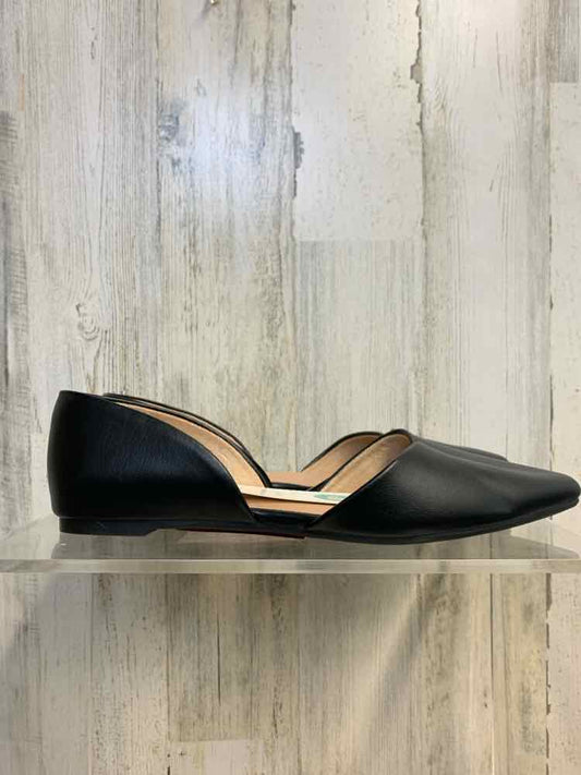 NWT A NEW DAY SHOES Shoe Size 8.5 Black BALLET FLAT Shoes/BLACK POINTED TOE BALL