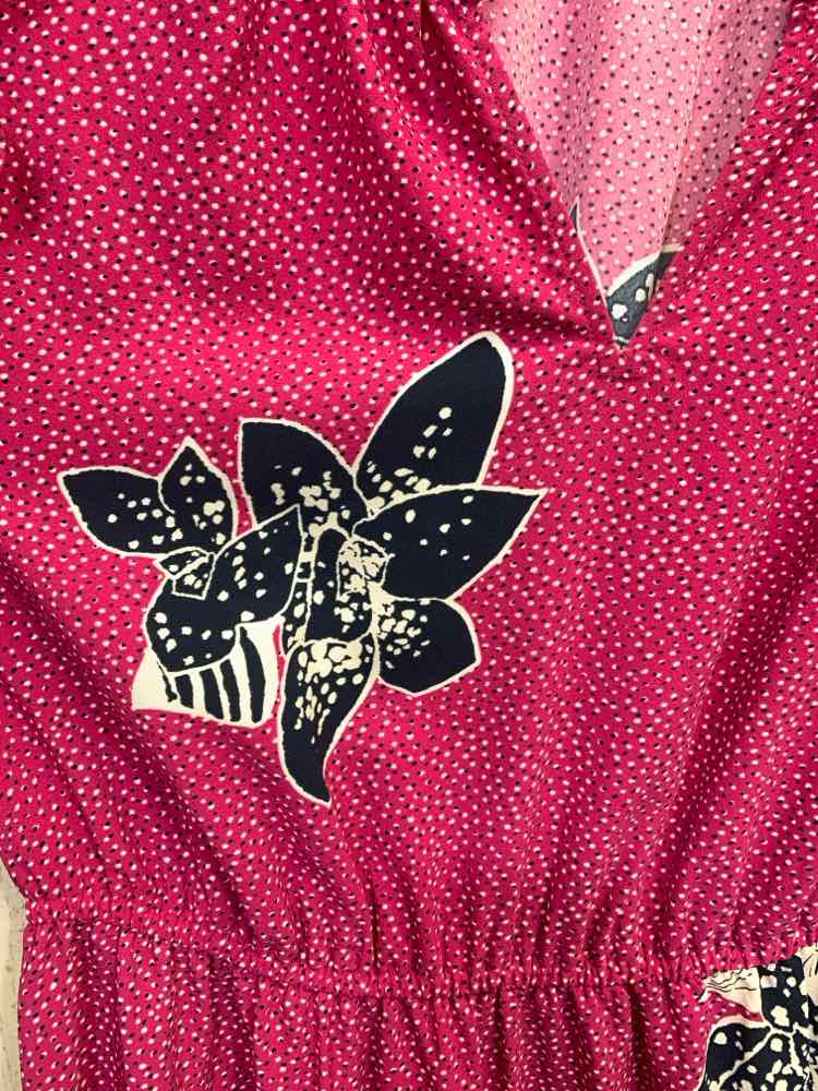 PRE-OWNED LOFT Dresses and Skirts Size M PURPLE/NAVY FLORAL/POLKA DOT Dress/PURP