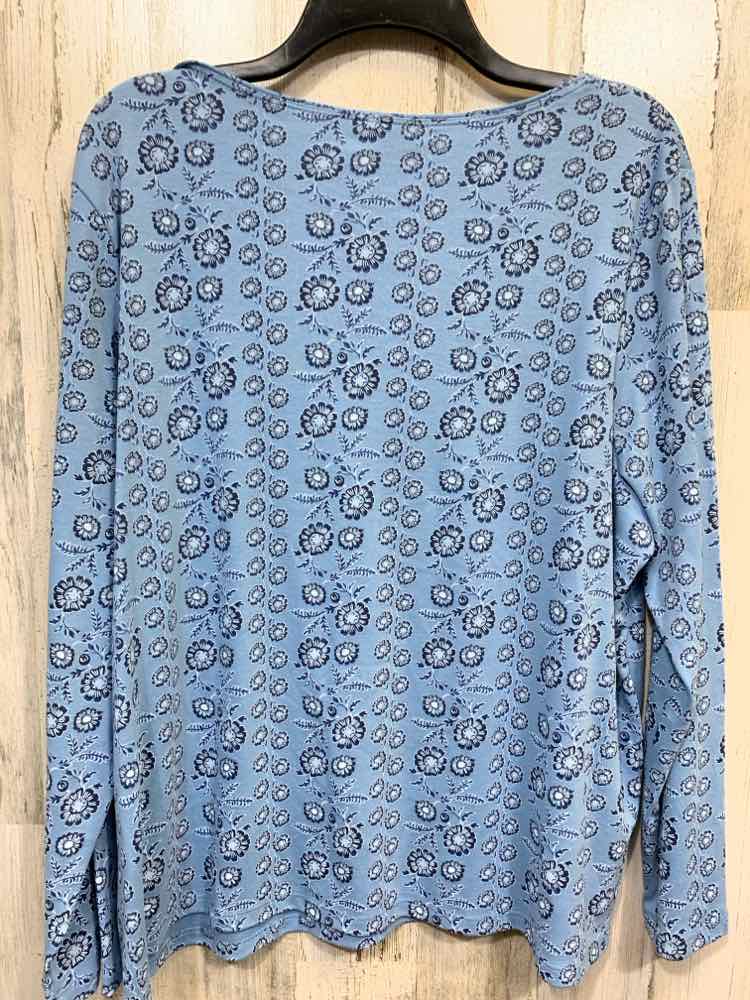 NWT STYLE & CO/LONG SLEEVE PRINTED PATTERN SCOOP NECK