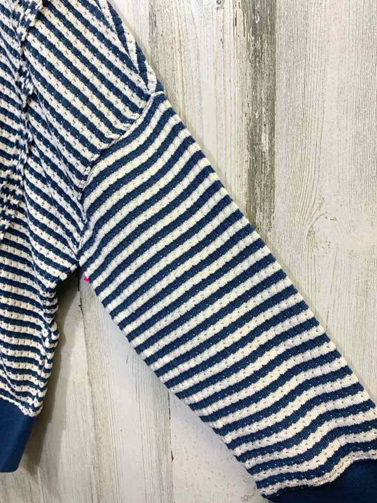 NWT BLU PEPPER Size L Tops Cream MOTTLED LONG SLEEVES  V SLIT PULLOVER