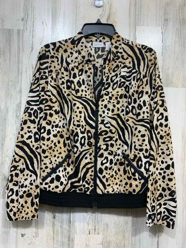 ZENERGY BY CHICO'S/LEOPARD PRINT ZIP JACKET