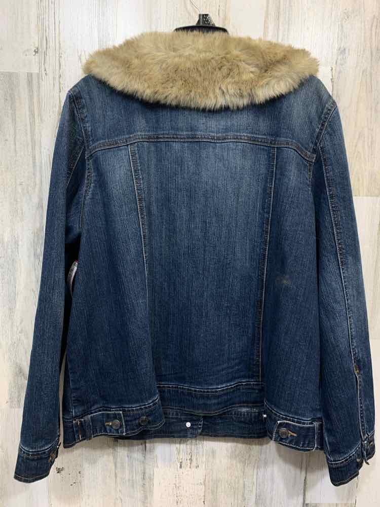 PRE-OWNED BANDOLINO JACKETS / COATS Size 1X Blue Denim LONG SLEEVE Jacket