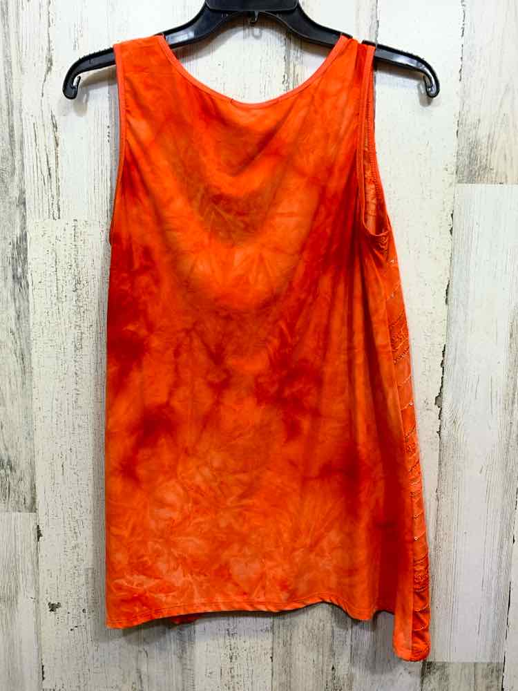 PRE-OWNED ONLY NINE Tops Size L Orange SEQUINED TANK TOP Tank Top/ORANGE SEQUINN