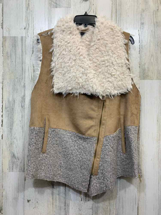 ATHENA MARIE JACKETS / COATS Size XL TAN/CRM/GRAY VEST Vest