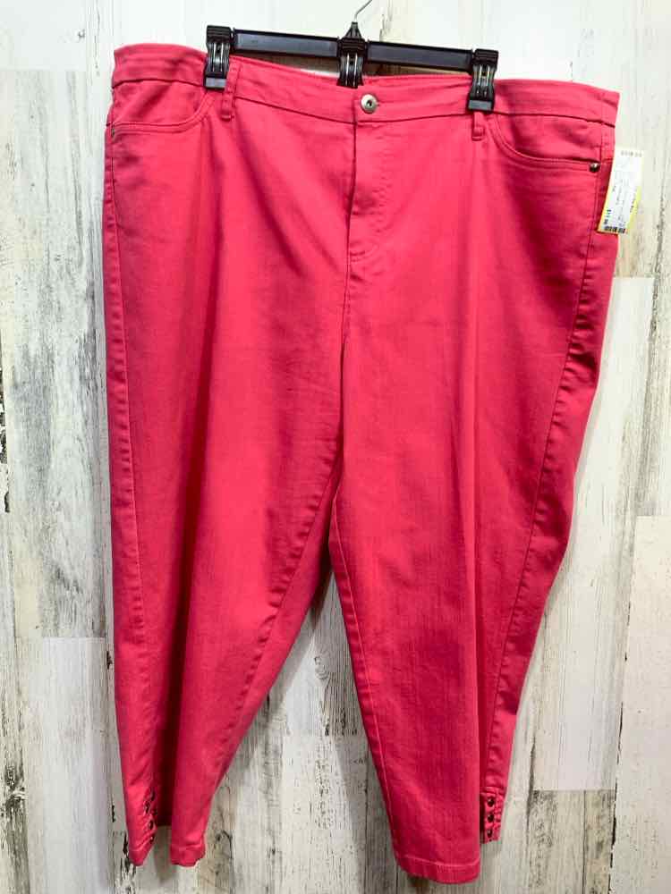 PRE-OWNED Size 18W N TOUCH BOTTOMS HOT PINK Solid CAPRI CAPRI/HOT PINK CAPRI PAN