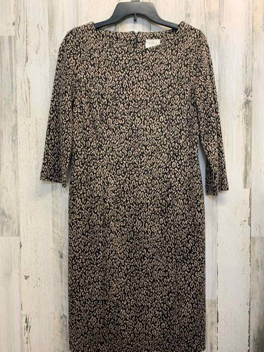 NWT CHICOS Dresses and Skirts Size 0.5 TAN/BLK LEOPARD LONG SLEEVES Dress