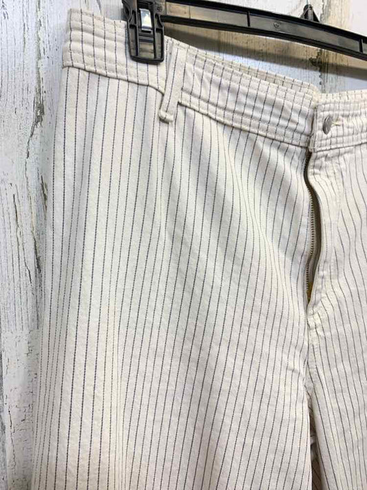 PRE-OWNED Size 16 UNIVERSAL THREADS BOTTOMS WHITE/BLUE STRIPES WIDE LEG Pants/ST