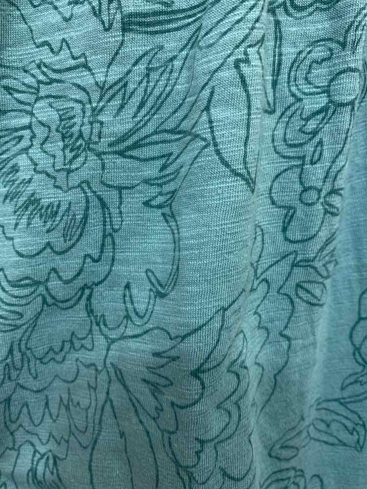 NWT STYLE & CO/FLORAL PAISLEY PRINT LONG SLEEVE GATHERED NECK BUTTON FRONT