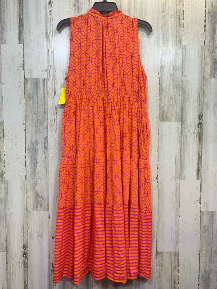 PRE-OWNED AVANTI Dresses and Skirts Size XL ORANGE/HOT PINK ABSTRACT Dress
