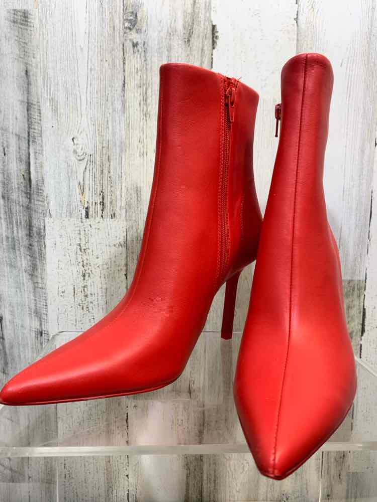 NWT STEVE MADDEN SHOES Shoe Size 8 Red Leather Boots